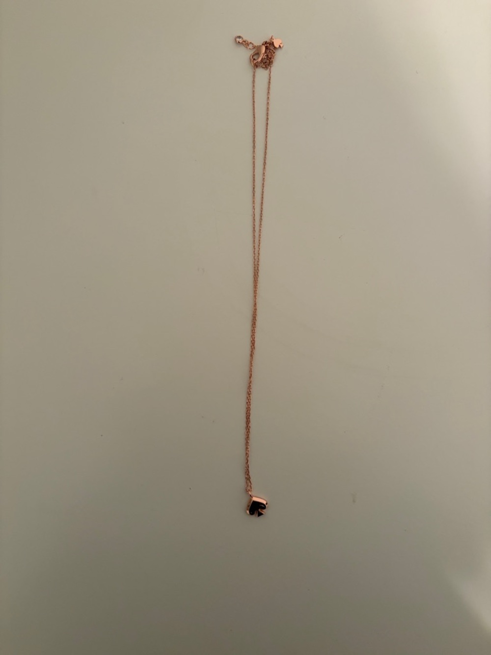 Minimal Rose Gold Heart Pendant Necklace for Women Kate spade